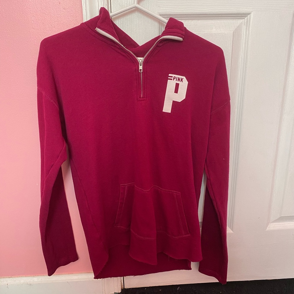 Cute Victoria’s Secret PINK quarter zip hoodie!!